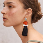 New Fringed Statement Tassel Earrings - Yamama