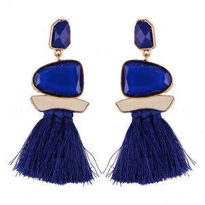 New Fringed Statement Tassel Earrings - Yamama