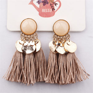 Bohemian Sequins Tassel Earrings - Yamama