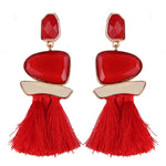 New Fringed Statement Tassel Earrings - Yamama