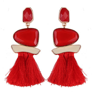 New Fringed Statement Tassel Earrings - Yamama